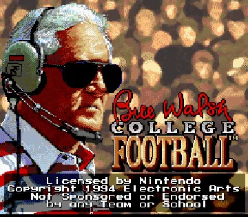 Bill Walsh College Football (USA) screen shot title